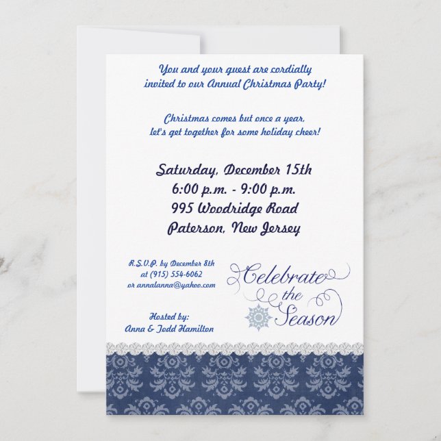 5x7 Celebrate the Seasons Invitation (Front)