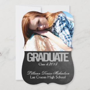 5x7 Chalkboard Black Board Senior Announcement