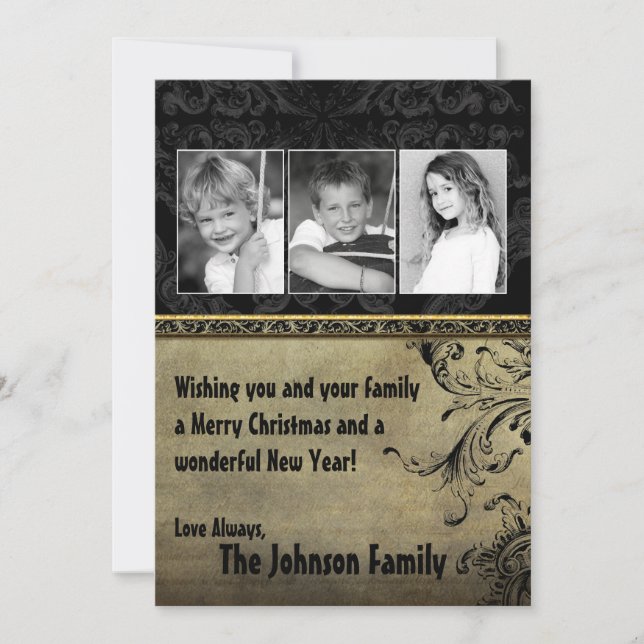 5x7 Christmas XMAS Happy Holiday PHOTO Card (Front)