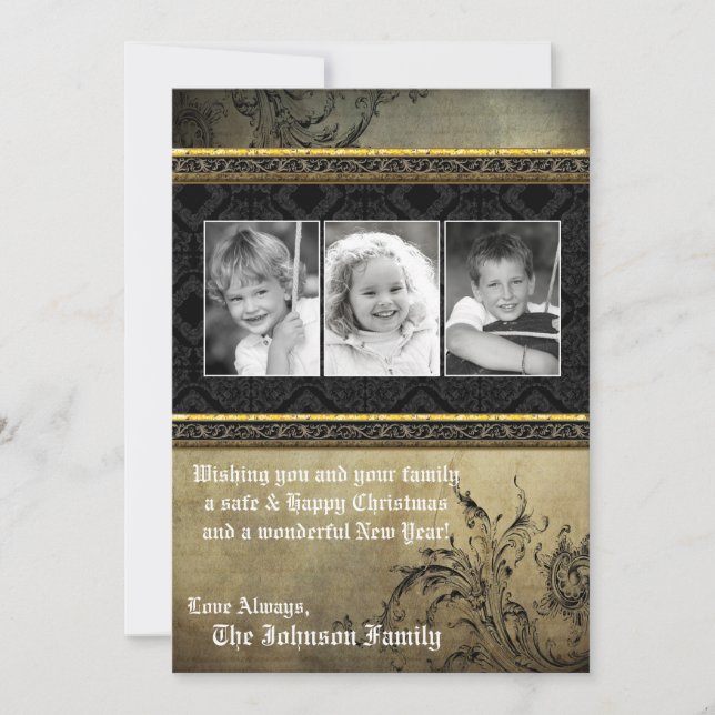 5x7 Christmas XMAS Happy Holiday PHOTO Card (Front)