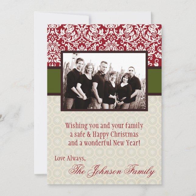 5x7 Christmas XMAS Happy Holiday PHOTO Card (Front)