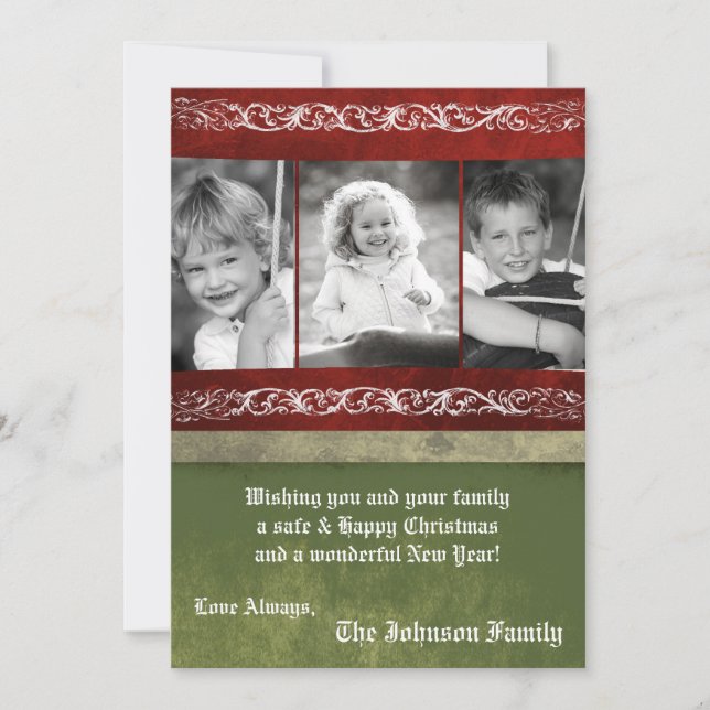 5x7 Christmas XMAS Happy Holiday PHOTO Card (Front)