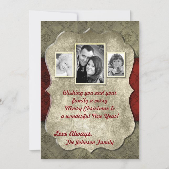 5x7 Christmas XMAS Happy Holiday PHOTO Card (Front)