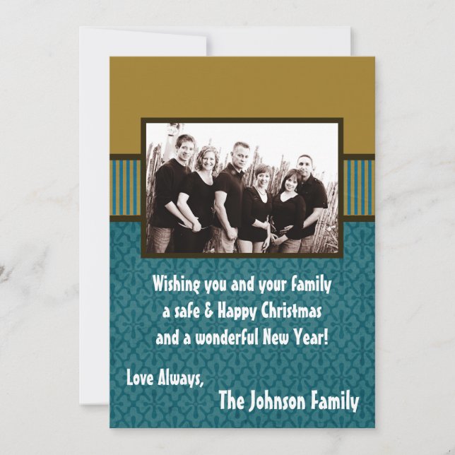 5x7 Christmas XMAS Happy Holiday PHOTO Card (Front)