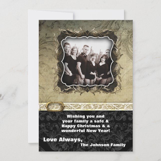 5x7 Christmas XMAS Happy Holiday PHOTO Card (Front)