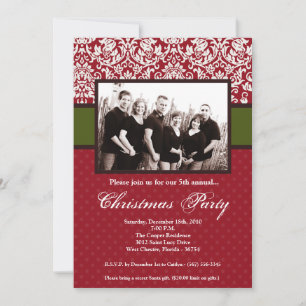 5x7 Christmas XMAS Happy Holiday PHOTO Invitation