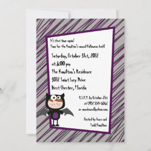 5x7 Costume Party Halloween Party Invitation