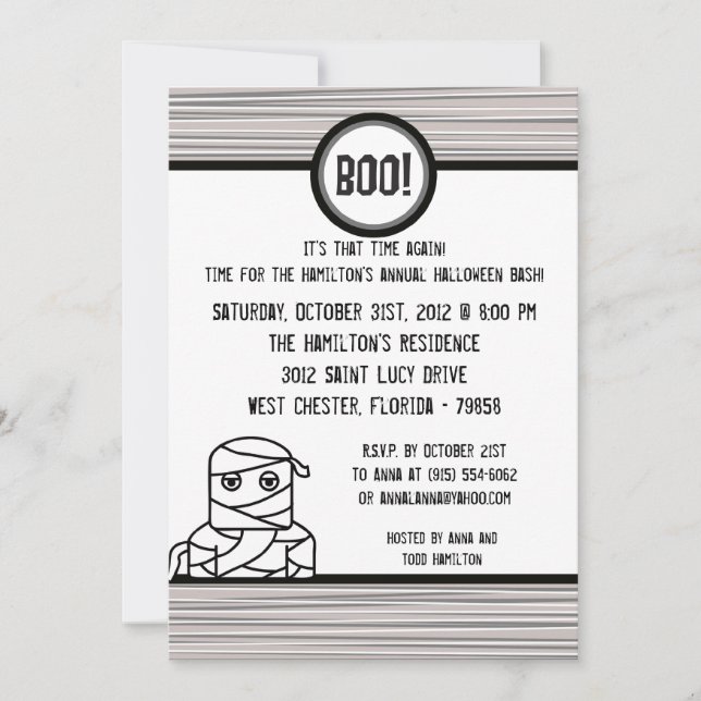 5x7 Cute Creatures Halloween Party Invitation (Front)