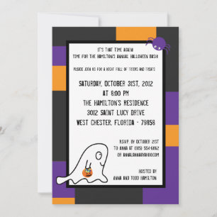 5x7 Cute Creatures Halloween Party Invitation