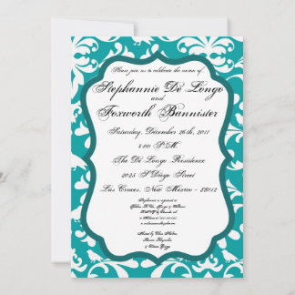 5x7 Damask Lace Fancy Elegant Wedding Invitations