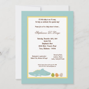 5x7 Dinosaur Baby Shower Invitation