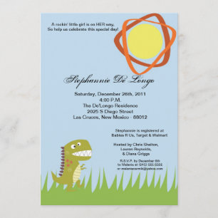5x7 Dinosaur Invitation