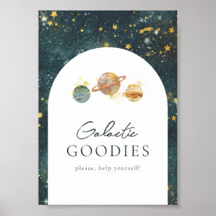 5x7 Editable Space Party Sign