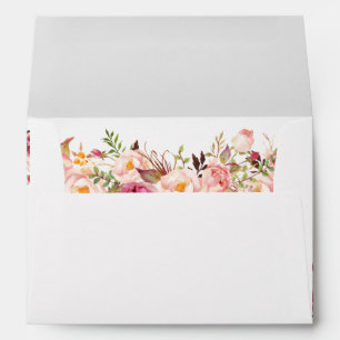 5x7 Elegant Chic Vintage Floral Liner Decor Envelopes