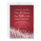 5x7 Elegant Wedding Sparkling Wave Red