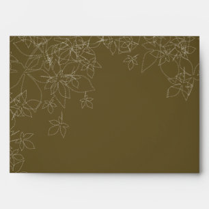5x7 Envelope Autumn Floral Fall Brown Sugar