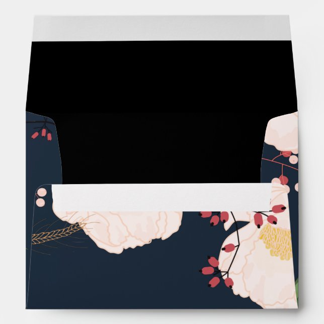 5x7 Envelope Baby Pink Cosmos on White (Back (Bottom))