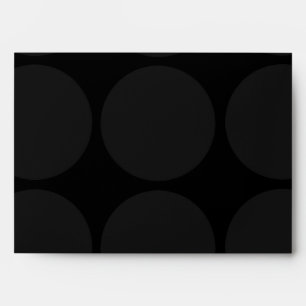 5x7 Envelope Black Polka Dot Outside Red Inside
