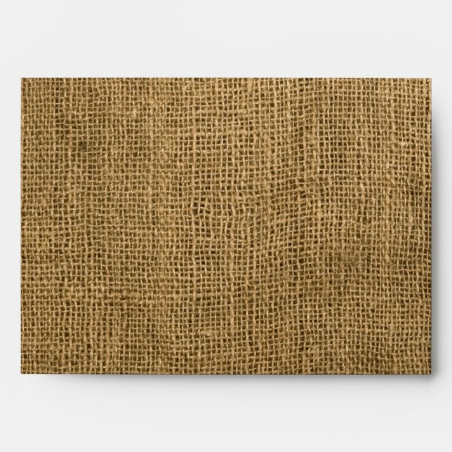 5x7 Envelope Burlap Outside White Lace Inside (Front)