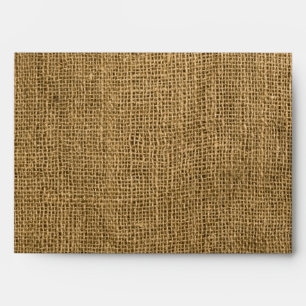 5x7 Envelope Burlap Outside White Lace Inside