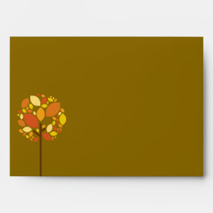 5x7 Envelope Modern Autumn Tree Fall Foliage