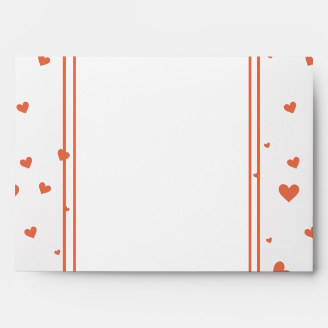 5x7  Envelope Option 1 Penguin Love/Hearts Peach (Front)