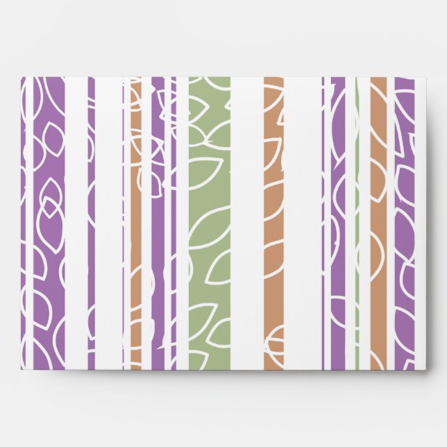5x7  Envelope Option 2 Purple and Green Floral (Front)