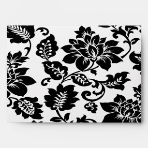 5x7 Envelope Option 3 Black Flourish Red Stripe