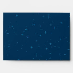 5x7 Envelope Option 4 Blue Stars and Snowflakes
