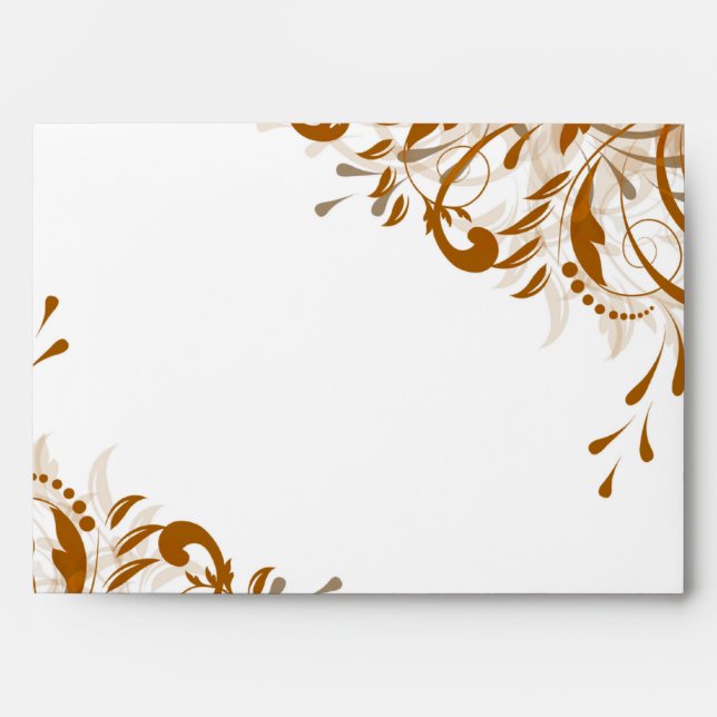 5x7  Envelope Option 4 Damask Autumn (Front)