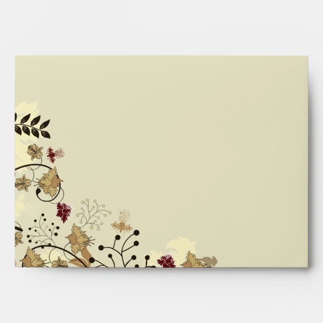 5x7  Envelope Option 4 Fall Floral/Branches nature (Front)
