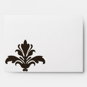 5x7 Envelope Option 4 Vintage Brown Damask