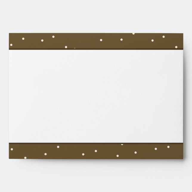 5x7  Envelope Option 5 Birds on Brown Polka Dot (Front)
