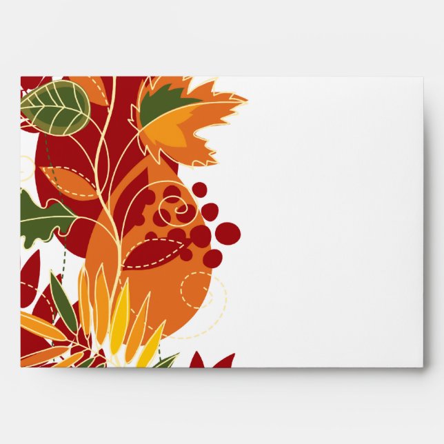 5x7  Envelope Option 5 Fall Foliage Leaves (Front)