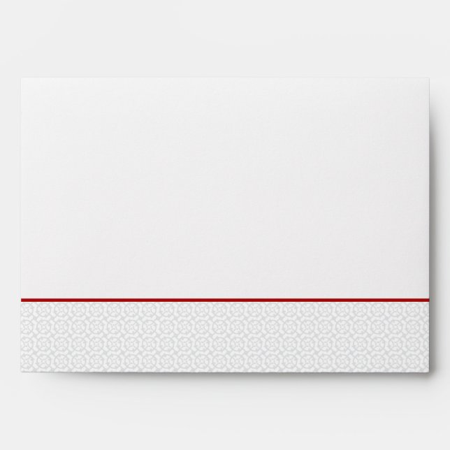 5x7  Envelope Option 5 Grey Red Formal Print (Front)