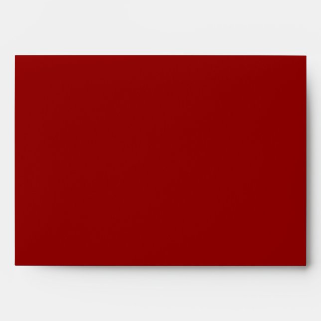 5x7 Envelope Red Outside Grey Damask Inside (Front)