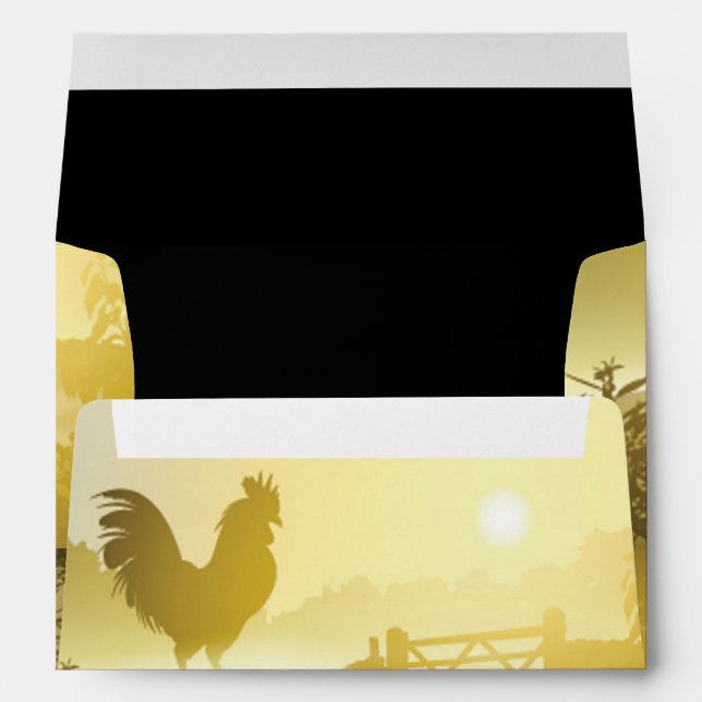 5x7 Envelope Sunny Morning Farm Country Rustic Sun (Back (Bottom))