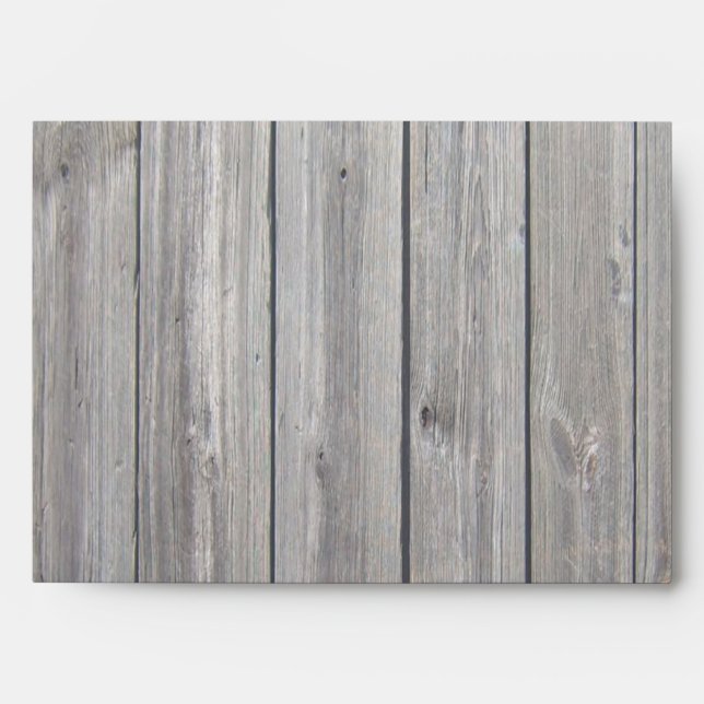 5x7 Envelope Wood Outside White Lace Inside (Front)