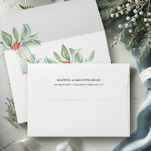 5x7 Envelopes for Christmas Watercolor