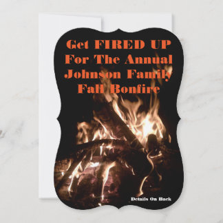5x7 Fall Bonfire Invitation