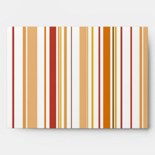 5x7 Fall Striped Outside Brown Inside Envelope