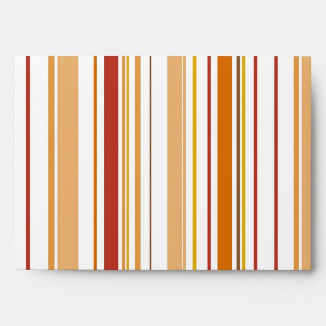 5x7 Fall Striped Outside Brown Inside Envelope (Front)