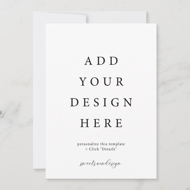 5x7" Flat Invitation Cards (Front)