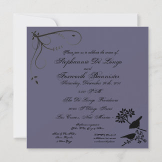 5x7 Floral Flower Fancy Elegant Wedding Invitation