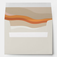 5x7 Funky Retro Orange Peach Desert Disco Wedding