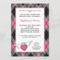 5x7 Girl Punk Tattoo EMO Birthday Party Invitation
