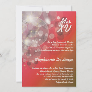 5x7 Glitz Glimmer Quinceanera Birthday Invitation