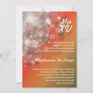 5x7 Glitz Glimmer Quinceanera Birthday Invitation