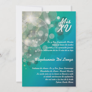 5x7 Glitz Glimmer Quinceanera Birthday Invitation