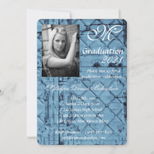 5x7 Graduation Part Invitation Rustic Tin Panel Ce